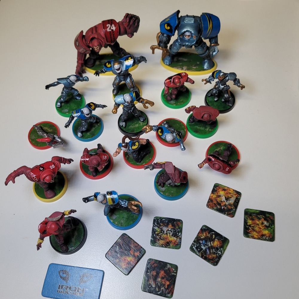Battle‎ Ball Game Replacement Figures Tokens Warriors VTG Miniatures Game 2003